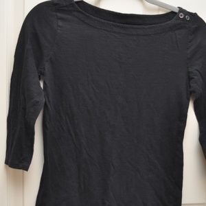 Black Boatneck Tee